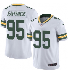 Youth Nike Green Bay Packers #95 Ricky Jean-Francois White Vapor Untouchable Limited Player NFL Jersey