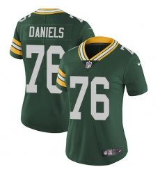 Women's Nike Green Bay Packers #76 Mike Daniels Elite Green Team Color NFL Jersey
