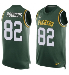 Men's Nike Green Bay Packers #82 Richard Rodgers Limited Green Player Name & Number Tank Top NFL Jersey