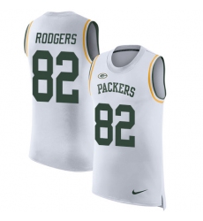 Men's Nike Green Bay Packers #82 Richard Rodgers Limited White Rush Player Name & Number Tank Top NFL Jersey