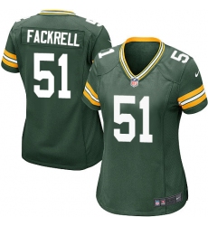 Women's Nike Green Bay Packers #51 Kyler Fackrell Game Green Team Color NFL Jersey