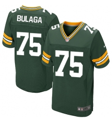 Men's Nike Green Bay Packers #75 Bryan Bulaga Elite Green Team Color NFL Jersey