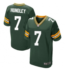 Men's Nike Green Bay Packers #7 Brett Hundley Elite Green Team Color NFL Jersey