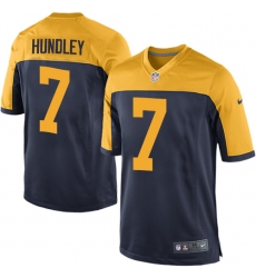 Men's Nike Green Bay Packers #7 Brett Hundley Game Navy Blue Alternate NFL Jersey