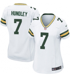 Women's Nike Green Bay Packers #7 Brett Hundley Game White NFL Jersey
