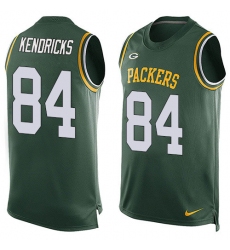 Men's Nike Green Bay Packers #84 Lance Kendricks Limited Green Player Name & Number Tank Top NFL Jersey