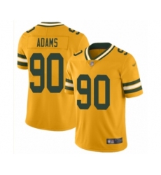 Women's Green Bay Packers #90 Montravius Adams Limited Gold Inverted Legend Football Jersey