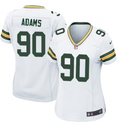 Women's Nike Green Bay Packers #90 Montravius Adams Game White NFL Jersey