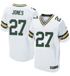 Men's Nike Green Bay Packers #27 Josh Jones Elite White NFL Jersey