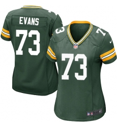 Women's Nike Green Bay Packers #73 Jahri Evans Game Green Team Color NFL Jersey
