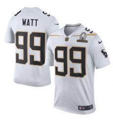 Men's Nike Houston Texans #99 J.J. Watt Elite White Team Rice 2016 Pro Bowl NFL Jersey