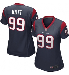 Women's Nike Houston Texans #99 J.J. Watt Game Navy Blue Team Color NFL Jersey