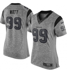 Women's Nike Houston Texans #99 J.J. Watt Limited Gray Gridiron NFL Jersey