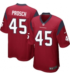 Men's Nike Houston Texans #45 Jay Prosch Game Red Alternate NFL Jersey