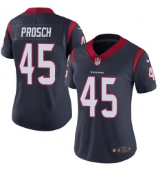 Women's Nike Houston Texans #45 Jay Prosch Elite Navy Blue Team Color NFL Jersey