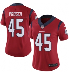 Women's Nike Houston Texans #45 Jay Prosch Elite Red Alternate NFL Jersey