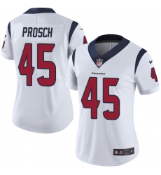 Women's Nike Houston Texans #45 Jay Prosch Elite White NFL Jersey