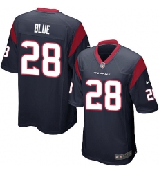 Men's Nike Houston Texans #28 Alfred Blue Game Navy Blue Team Color NFL Jersey