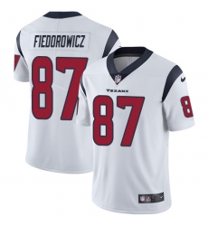 Men's Nike Houston Texans #87 C.J. Fiedorowicz Limited White Vapor Untouchable NFL Jersey