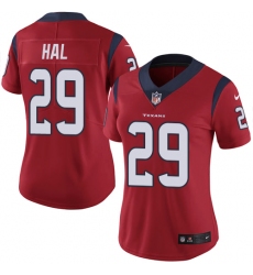 Women's Nike Houston Texans #29 Andre Hal Elite Red Alternate NFL Jersey