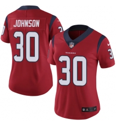Women's Nike Houston Texans #30 Kevin Johnson Elite Red Alternate NFL Jersey