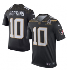 Men's Nike Houston Texans #10 DeAndre Hopkins Elite Black Team Irvin 2016 Pro Bowl NFL Jersey