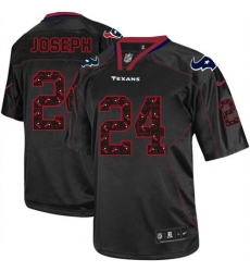 Men's Nike Houston Texans #24 Johnathan Joseph Elite New Lights Out Black NFL Jersey