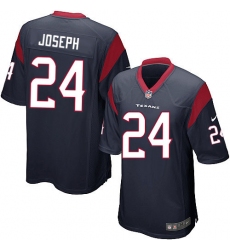 Men's Nike Houston Texans #24 Johnathan Joseph Game Navy Blue Team Color NFL Jersey