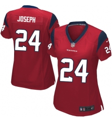 Women's Nike Houston Texans #24 Johnathan Joseph Game Red Alternate NFL Jersey