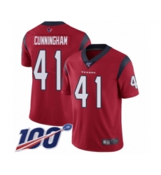 Men's Houston Texans #46 Jon Weeks Red Alternate Vapor Untouchable Limited Player 100th Season Football Jersey