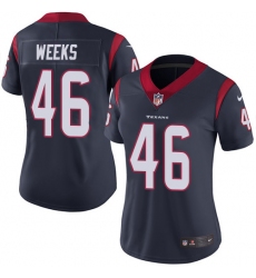 Women's Nike Houston Texans #46 Jon Weeks Elite Navy Blue Team Color NFL Jersey