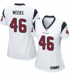 Women's Nike Houston Texans #46 Jon Weeks Game White NFL Jersey
