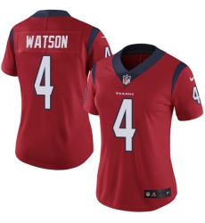 Women's Nike Houston Texans #4 Deshaun Watson Elite Red Alternate NFL Jersey