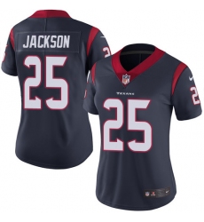 Women's Nike Houston Texans #25 Kareem Jackson Limited Navy Blue Team Color Vapor Untouchable NFL Jersey