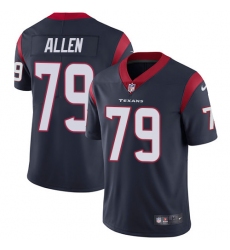 Youth Nike Houston Texans #79 Jeff Allen Elite Navy Blue Team Color NFL Jersey
