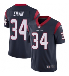 Men's Nike Houston Texans #34 Tyler Ervin Limited Navy Blue Team Color Vapor Untouchable NFL Jersey
