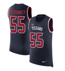 Men's Nike Houston Texans #55 Benardrick McKinney Limited Navy Blue Rush Player Name & Number Tank Top NFL Jersey