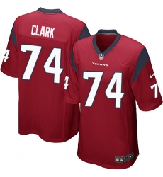 Men's Nike Houston Texans #74 Chris Clark Game Red Alternate NFL Jersey