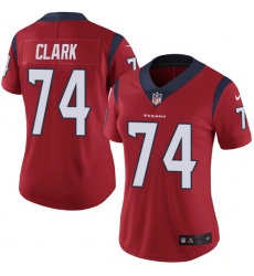 Women's Nike Houston Texans #74 Chris Clark Limited Red Alternate Vapor Untouchable NFL Jersey