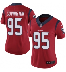 Women's Nike Houston Texans #95 Christian Covington Elite Red Alternate NFL Jersey