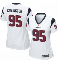 Women's Nike Houston Texans #95 Christian Covington Game White NFL Jersey