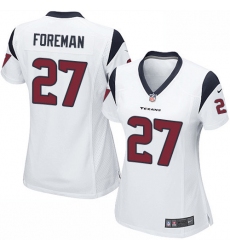 Women's Nike Houston Texans #27 D'Onta Foreman Game White NFL Jersey