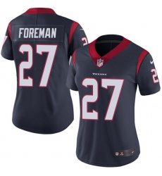 Women's Nike Houston Texans #27 D'Onta Foreman Limited Navy Blue Team Color Vapor Untouchable NFL Jersey