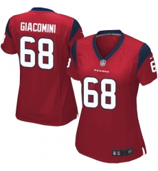 Women's Nike Houston Texans #68 Breno Giacomini Game Red Alternate NFL Jersey
