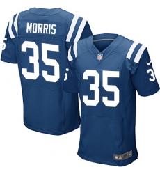 Men's Nike Indianapolis Colts #35 Darryl Morris Elite Royal Blue Team Color NFL Jersey