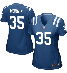 Women's Nike Indianapolis Colts #35 Darryl Morris Game Royal Blue Team Color NFL Jersey