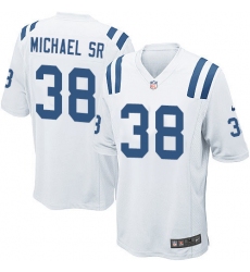 Men's Nike Indianapolis Colts #38 Christine Michael Sr Game White NFL Jersey