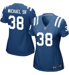 Women's Nike Indianapolis Colts #38 Christine Michael Sr Game Royal Blue Team Color NFL Jersey