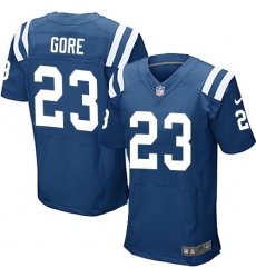 Men's Nike Indianapolis Colts #23 Frank Gore Elite Royal Blue Team Color NFL Jersey