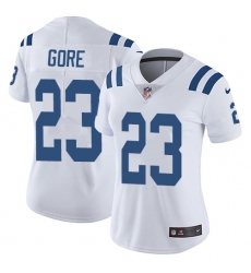 Women's Nike Indianapolis Colts #23 Frank Gore White Vapor Untouchable Limited Player NFL Jersey